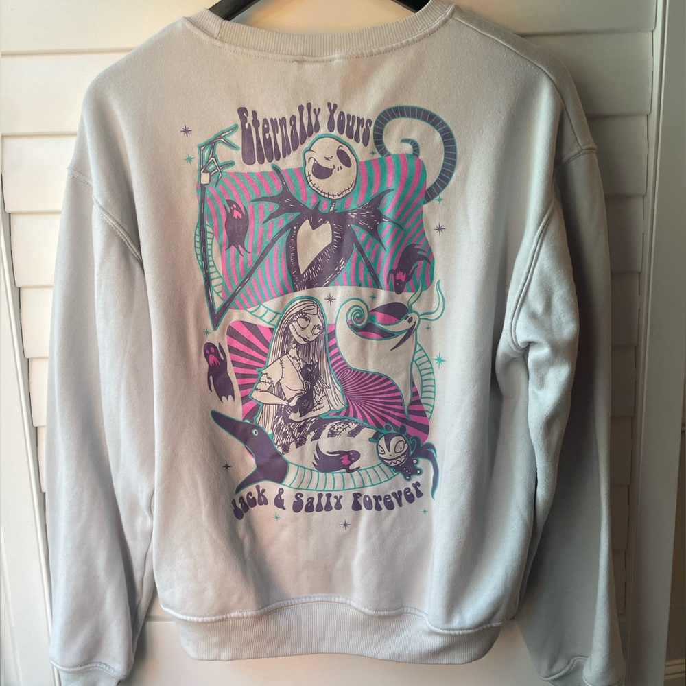 Disney Nightmare Before Christmas Sweatshirt – Jack & Sally Forever Graphic